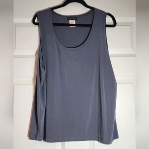 Slinky Brand Stretchy Dark Gray Sleeveless Blouse 1X
